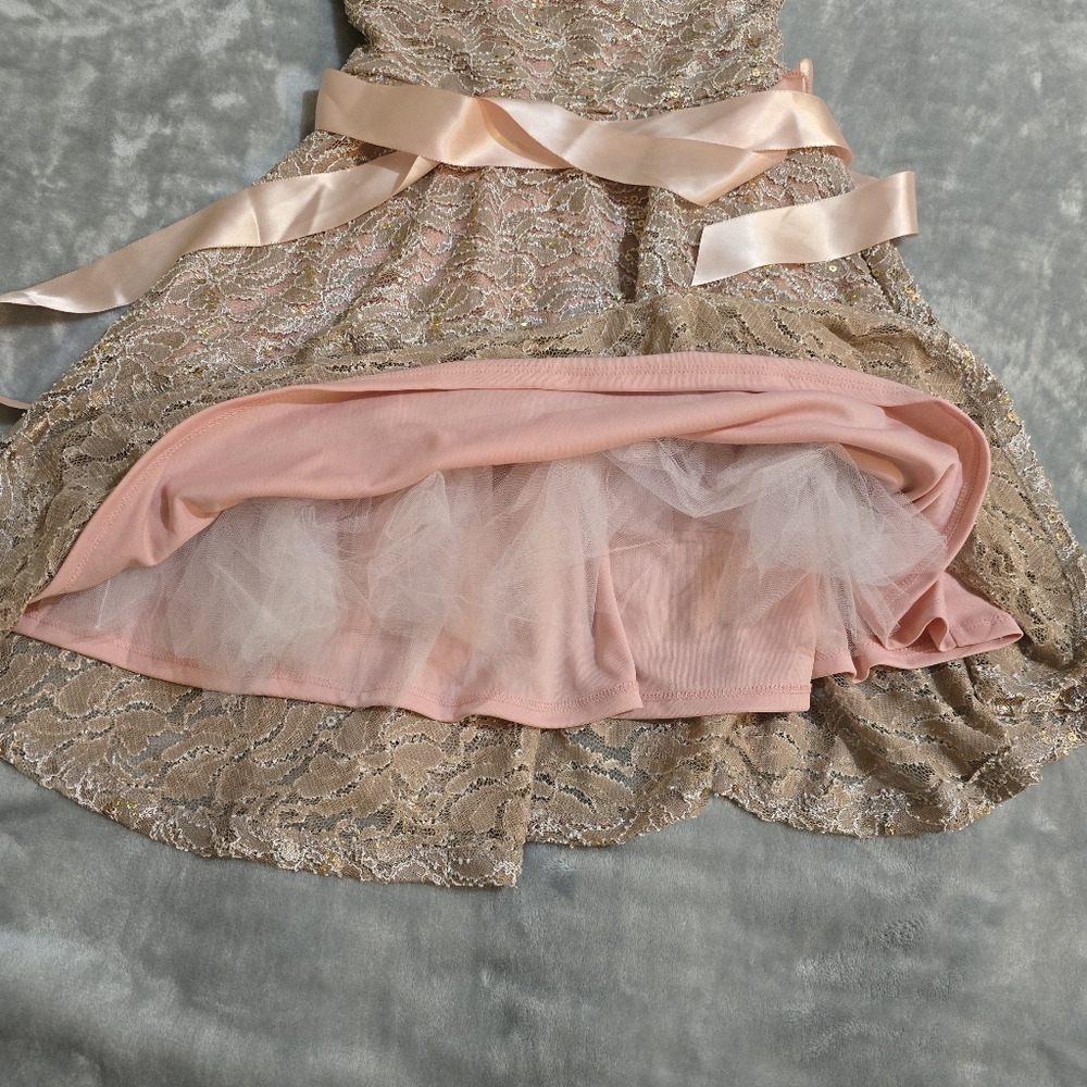 NWT Lily Rose Size Small Pink Sequin Strapless Formal Dress - Picture 3 of 10